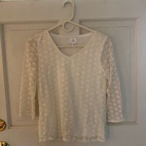 Dress barn white lace dress shirt